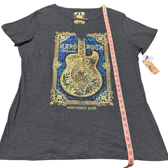NWT Hard Rock Couture Northfield Park Gray Women’s Graphic Tee - Picture 10 of 13